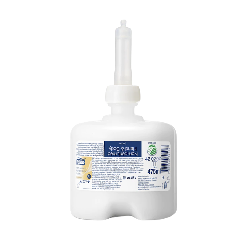 Bekvapis rankų ir kūno losjonas Tork Non-perfumed Hand & Body Premium S2, 475ml Bekvapis rankų ir kūno losjonas Tork Non-perfumed Hand & Body Premium S2, 475ml
