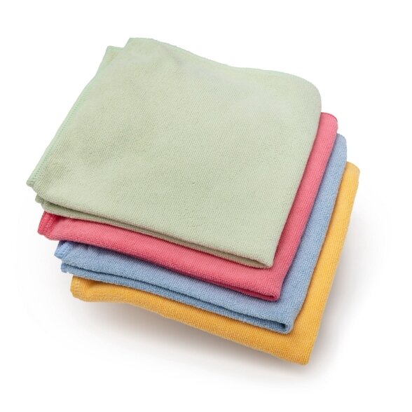 Mikrofibrinių šluosčių komplektas 4vnt. (GREEN-TEX® HANDY LICHT raudona, geltona, žalia ir pašluostė mikropluošto veidrodžiams/ekranams) Mikrofibrinių šluosčių komplektas 4vnt. (GREEN-TEX® HANDY LICHT raudona, geltona, žalia ir pašluostė mikropluošto veidrodžiams/ekranams)