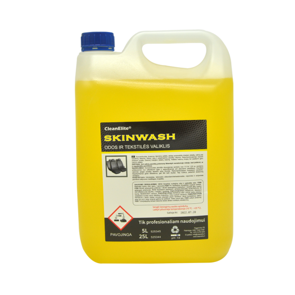 Odos ir tekstilės valiklis SKINWASH, 5 L Odos ir tekstilės valiklis SKINWASH, 5 L
