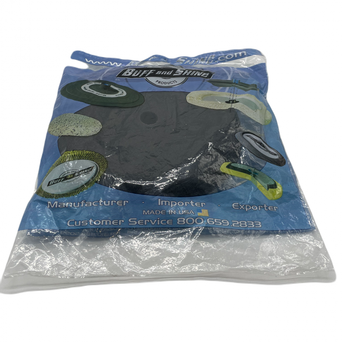 Poliravimo kempinė korėta 18 cm. JUODA