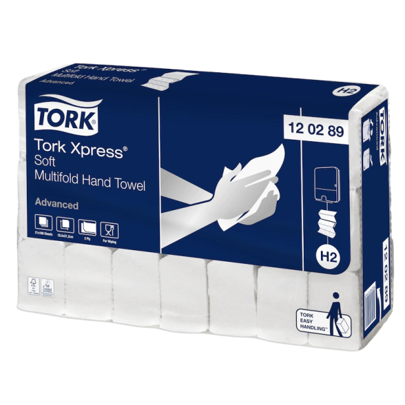 Popierius rankoms lapeliais Tork Xpress® Soft Multifold Advanced H2, 2sl. Popierius rankoms lapeliais Tork Xpress® Soft Multifold Advanced H2, 2sl.