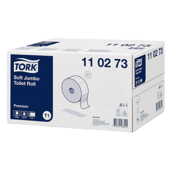 Popierius tualetinis ritiniais Tork Soft Jumbo Premium T1, 2sl. Popierius tualetinis ritiniais Tork Soft Jumbo Premium T1, 2sl.