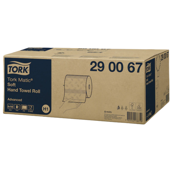 Popierius rankoms ritiniais Tork Matic® Soft Advanced H1, 2sl. Popierius rankoms ritiniais Tork Matic® Soft Advanced H1, 2sl.