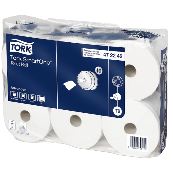 Popierius tualetinis ritiniais Tork SmartOne Advanced T8, 2sl. Popierius tualetinis ritiniais Tork SmartOne Advanced T8, 2sl.
