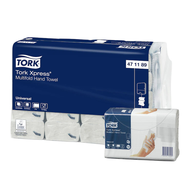 Popierius rankoms lapeliais Tork Xpress® Multifold Universal (19.7x23.4) H2, 2sl.