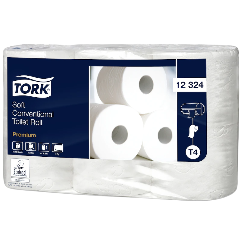 Popierius tualetinis buitinis Tork Soft Conventional Premium T4, 2sl. Popierius tualetinis buitinis Tork Soft Conventional Premium T4, 2sl.
