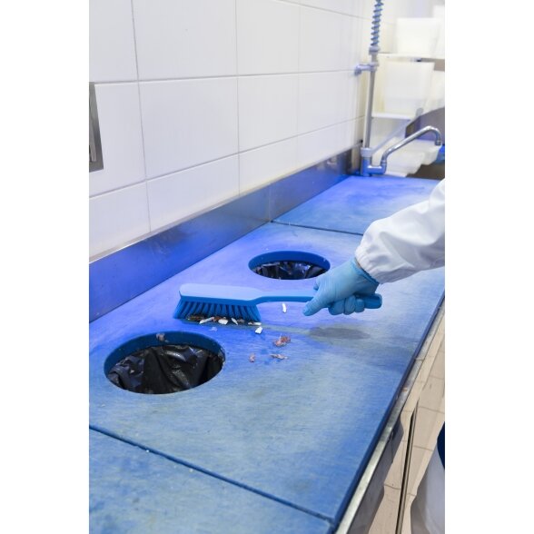 Vidutinio dydžio šepetys su rankena Igeax Hygiene / mėlynas / vidutinio kietumo šeriais 2 Vidutinio dydžio šepetys su rankena Igeax Hygiene / mėlynas / vidutinio kietumo šeriais 2